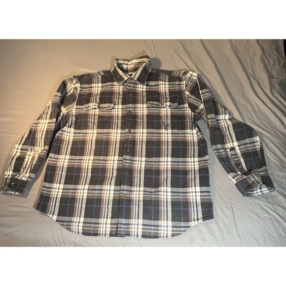 Carhartt Original Fit Plaid Flannel Shirt XL Men Fall 2015 Long Sleeve - Picture 1 of 16